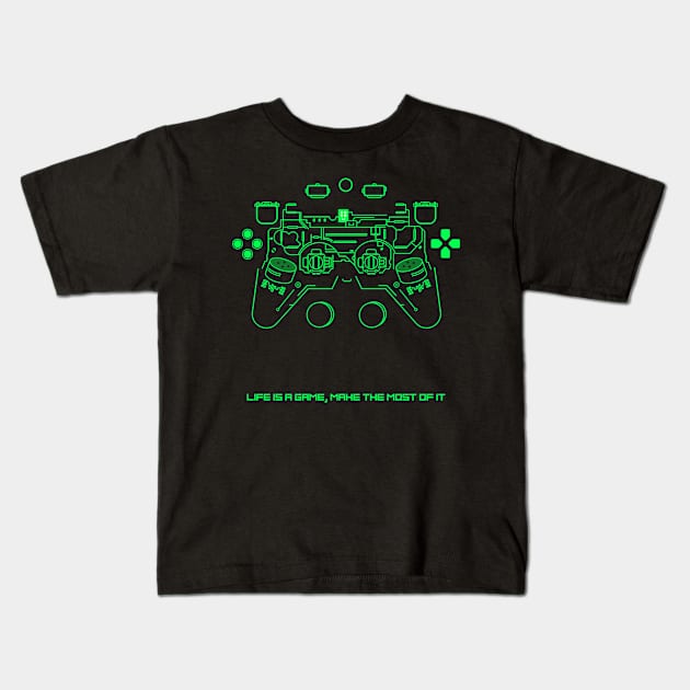 Life is a game, make the most of it - The Hilarious T-Shirt for Video Game Fans Kids T-Shirt by The uncommon